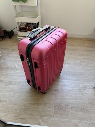 Maleta de Viaje Rosa Rígida