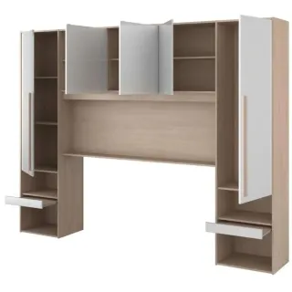 Armario Puente Cama Roble-Negro