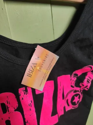 Top corto Ibiza algodón fiesta fluor auriculares