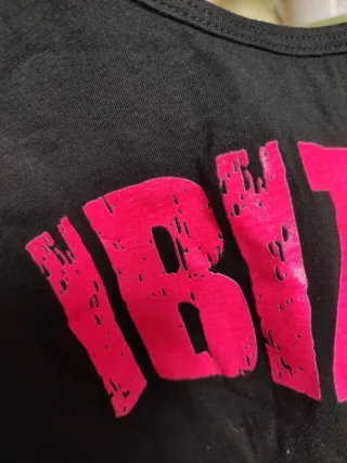 Top corto Ibiza algodón fiesta fluor auriculares