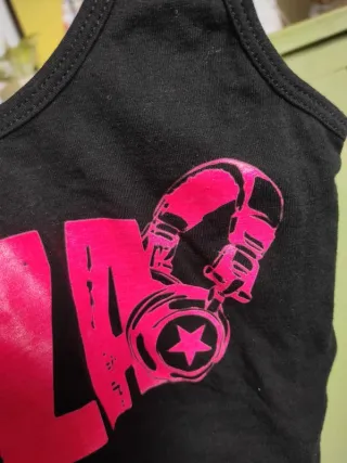 Top corto Ibiza algodón fiesta fluor auriculares