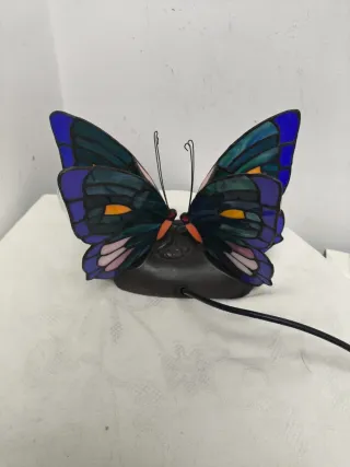 Lámpara Tiffany Mariposas Doble