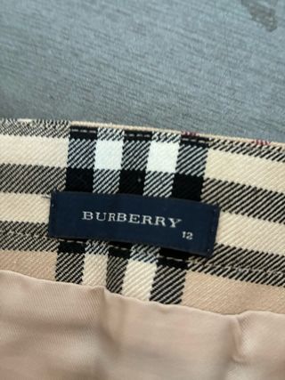Falda Burberry Mini Check Beige