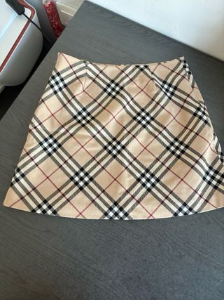 Falda Burberry Mini Check Beige
