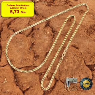 Cadena Oro 18K ROLO Italiana | Unisex |