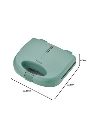 Sandwichera verde con sándwich