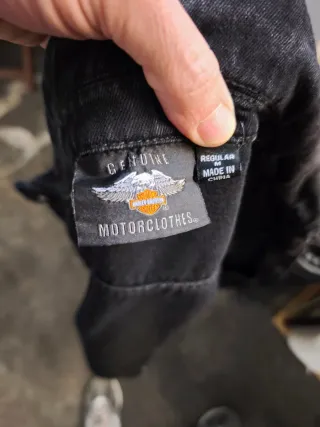 Giubbotto jeans uomo Harley Davidson nero