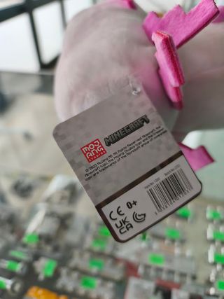 Peluche Minecraft Axolote Rosa 33cm