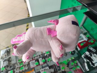 Peluche Minecraft Axolote Rosa 33cm