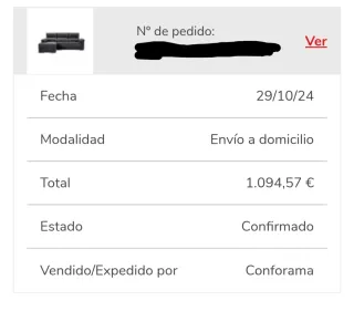 Sofá Chaise Longue S NOEMI Izquierda 3 Plazas