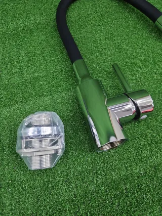 Grifo Cocina GRIFEMA Monomando Flexible Negro/Plat