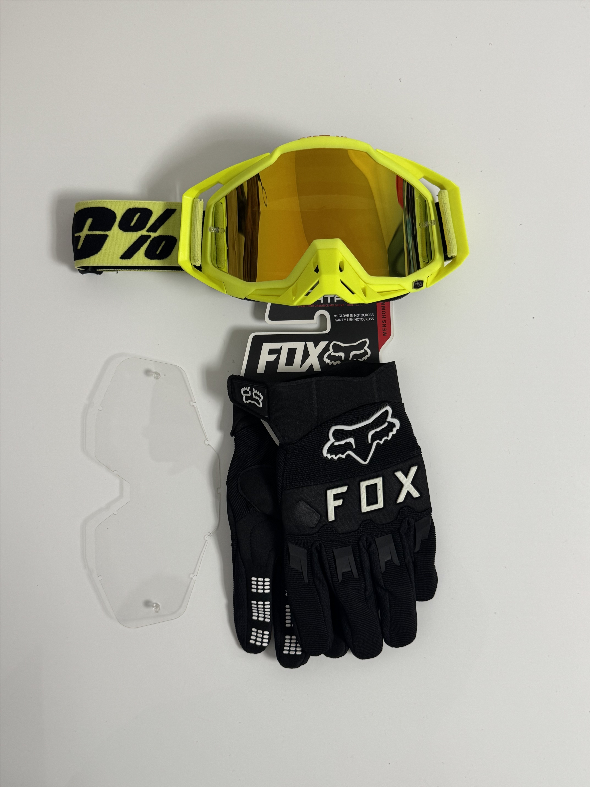 Gafas 100% y Guantes Fox Nuevos 187
