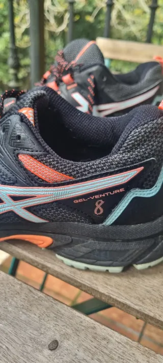 Zapatillas Asics Gel Venture Negras Naranja