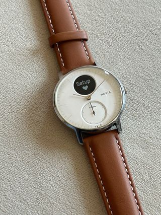 Nokia Withings HR Marrón/Plata Correa de piel