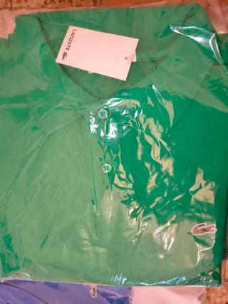 Polo Lacoste Verde Manga Corta