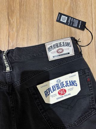 Vaqueros Replay Hombre Negros