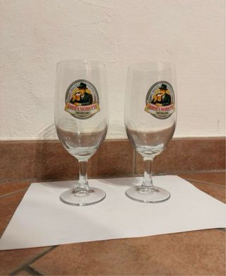 2 Calici Birra Moretti Vetro