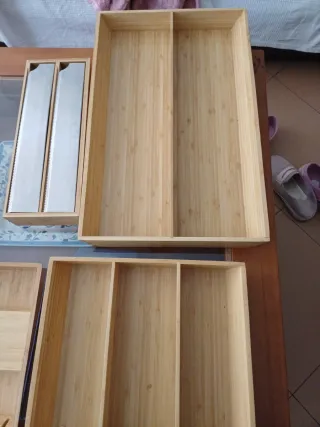 Organizador de cubiertos de bambú