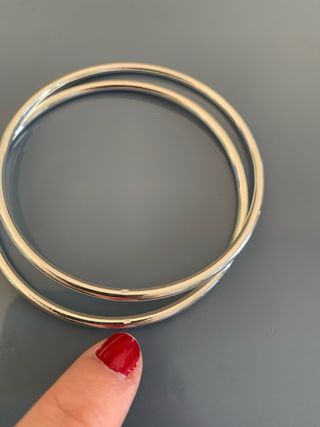 Pulseras Dobles Plata