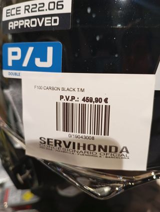 Casco moto HJC F100 Carbon Black