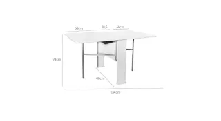 Mesa abatible extensible estrecha 18.5cm