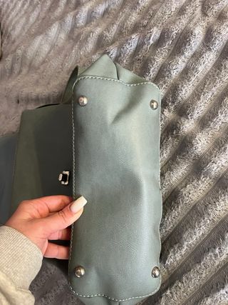 Mochila verde acolchada