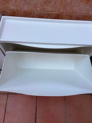 Zapatero modular blanco y gris