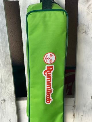 Estuche Rummikub Naranja, Azul cielo, Rojo y Verde