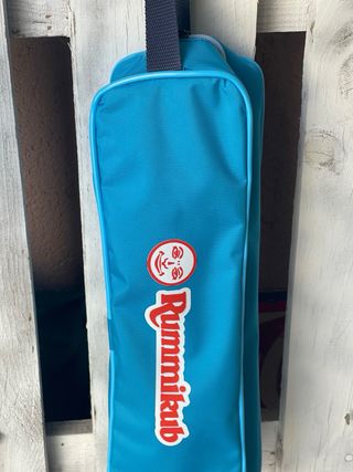 Estuche Rummikub Naranja, Azul cielo, Rojo y Verde