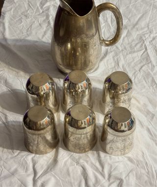 Set brocca + 6 bicchieri vintage