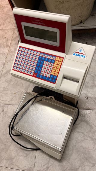 Báscula electrónica comercial con impresora