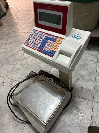 Báscula electrónica comercial con impresora