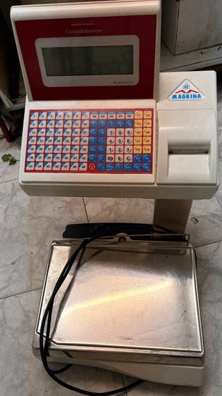 Báscula electrónica comercial con impresora