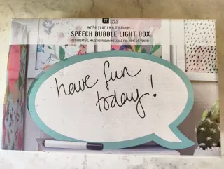 Speech Bubble Light Box Scrivibile