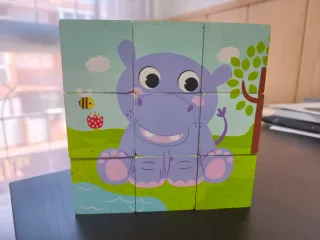 Puzzle bloques madera Montessori