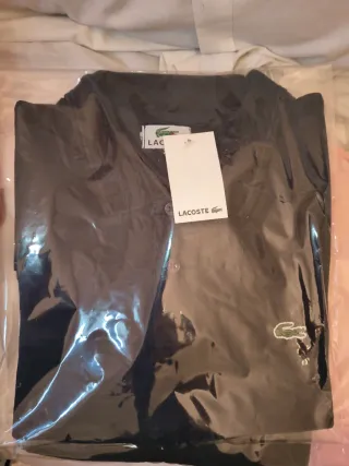 Polo Lacoste azul oscuro casi negro Manga Corta