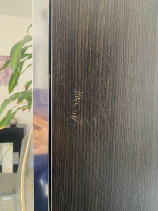 Conjunto muebles salón modernos negro y plateado