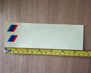 Autocolante M Performance BMW Em branco  Medidas