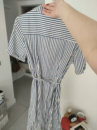 Vestido rayas azul y blanco Stradivarius Talla S