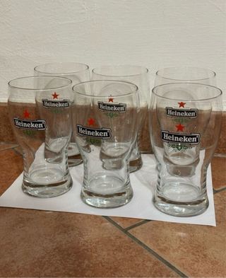 Set 6 Bicchieri Heineken Originali