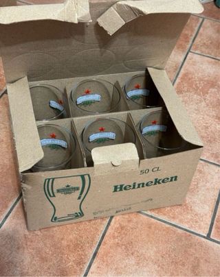 Set 6 Bicchieri Heineken Originali