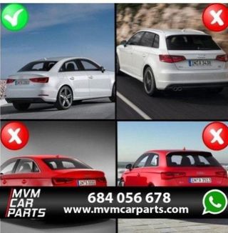 Difusor trasero Audi A3 8V Sedan look S3