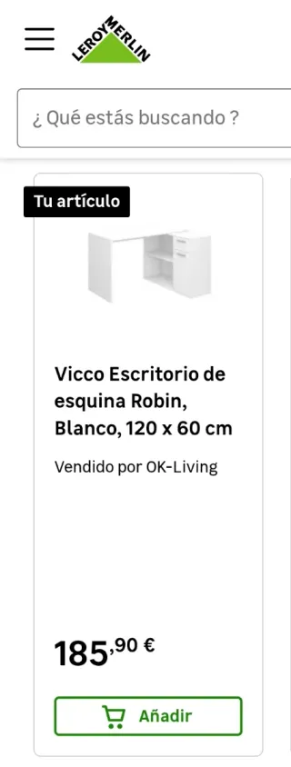 Escritorio blanco con cajones y estanterias