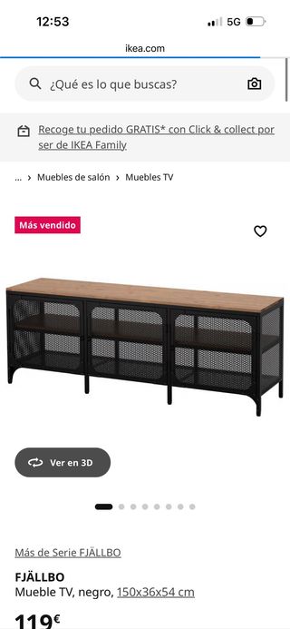 Mueble TV Metal y Madera