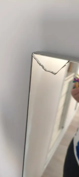 Espejo de cuerpo entero con marco plateado