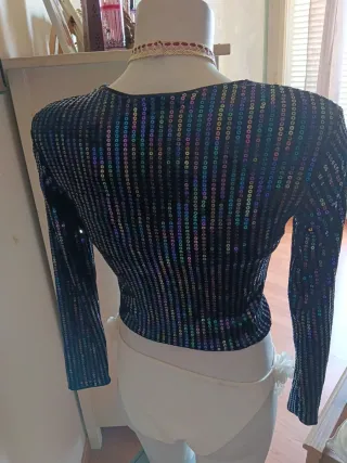 Camiseta lentejuelas H&M Talla XS