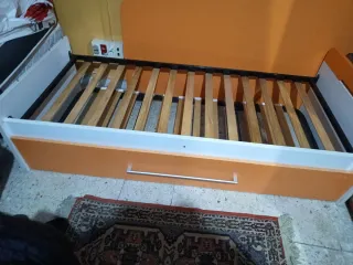 Cama nido 90x190 naranja y blanco