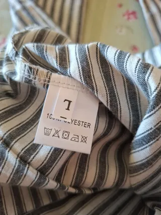 Pantalones anchos a rayas talla L