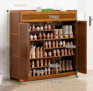 Armario zapatero de bambú