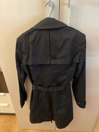 Gabardina Stradivarius Negra Talla M